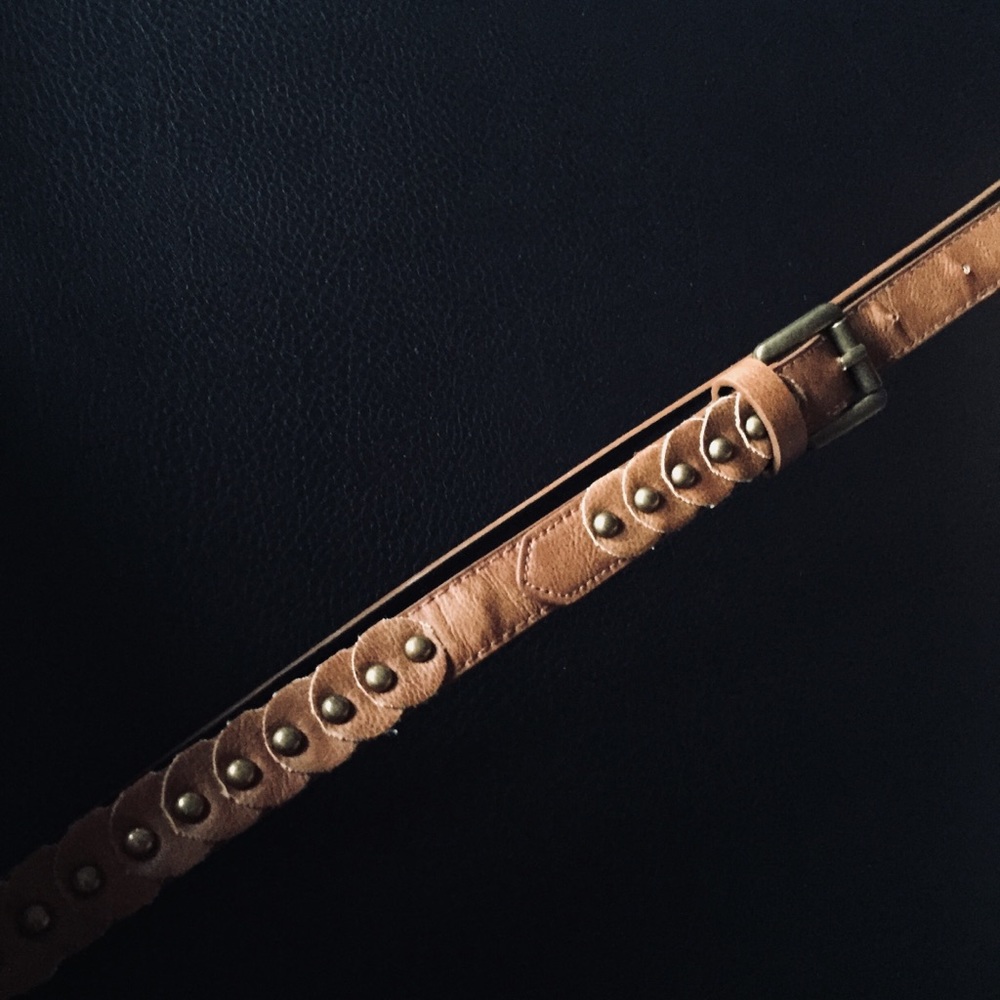 Brown leather belt